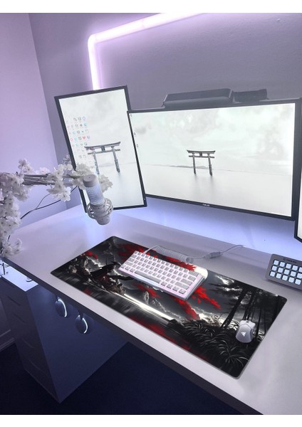 Pro Gaming Mouse Pad 70X30 Samurai Mouse Pad Xl Büyük Oyuncu Mousepad Kenar Dikişli Yıkanabilir Speed Mause Pad modelleri