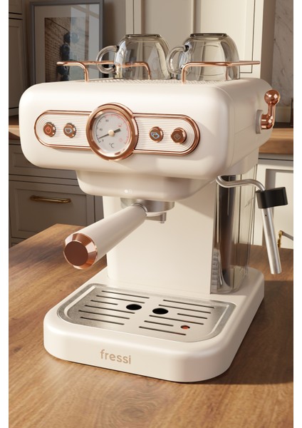 Espresso Latte Cappuccino Kahve Makinesi Süt Köpürtücülü 20BAR Basınçlı 1,2lt Em-01 Ristretto indirimleri
