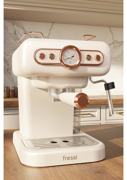 Espresso Latte Cappuccino Kahve Makinesi Süt Köpürtücülü 20BAR Basınçlı 1,2lt Em-01 Ristretto