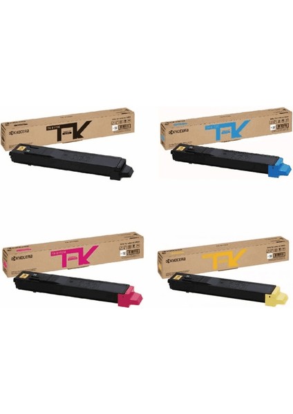 Kyocera TK-5315 Chipli 4 Renk Ithal Muadil Toner Seti - Siyah 24.000 Sayfa / Renkliler 18.000 Sayfa
