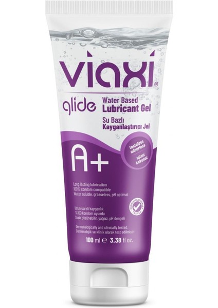 Viaxi Glide Su Bazlı Kayganlaştırıcı Jel A+ 100 ml