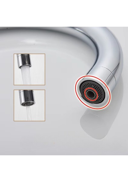 Arıtma, Sıcak, Soğuk Çıkışlı 3 Yollu Krom Lüx Arıtmalı Mutfak Eviye Bataryası Musluğu Baston Boru - %100 Pirinç, Paslanmaz, Ağır Sarı Gövde