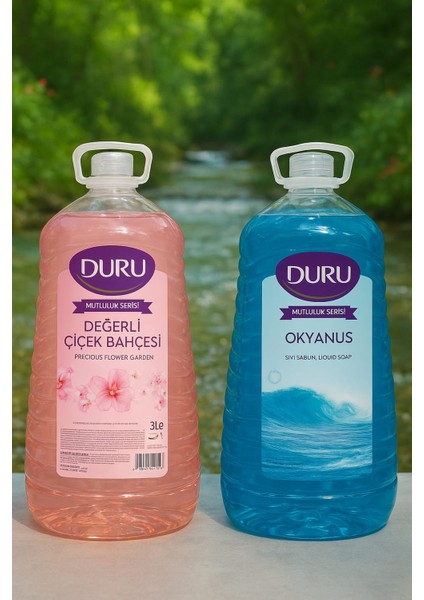 Mutluluk Serisi 2'li Set x 3 Litre / Değerli Çiçek Bahçesi-Okyanus