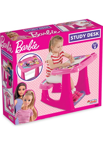 Barbie Çocuk Çalışma Masası ve Sandalye Seti – 3+ Yaş, 55×56×74CM fırsatları