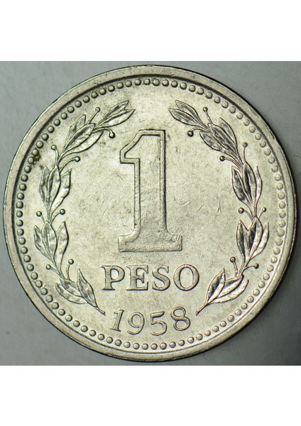 Arjantin 1 Peso 1958 Çilaltı(-) 26 mm modelleri