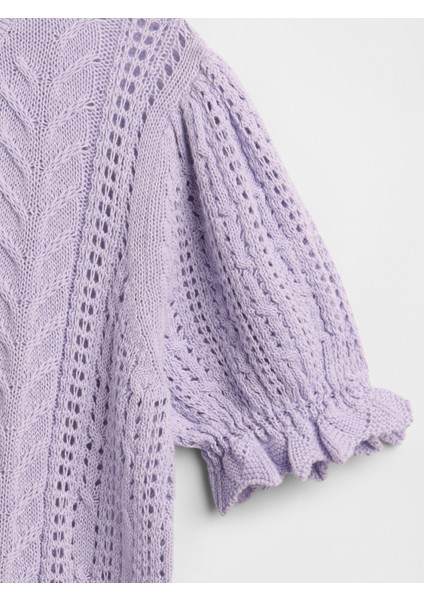 Kız Çocuk Mor Şişkin Kol Bluz fiyatları