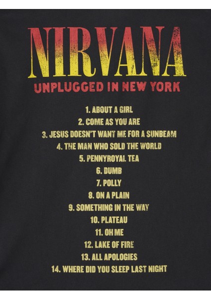 Erkek Siyah Heavyweight Crop Nirvana Grafik T-Shirt fırsatları