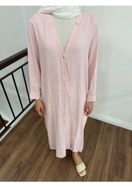 Kadın Keten Pamuk Oversize Gömlek Elbise modelleri