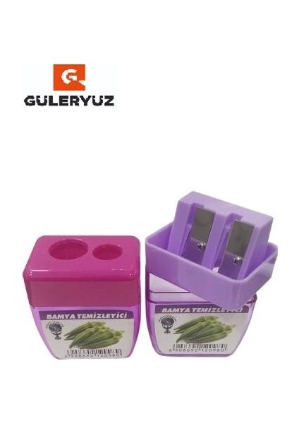 Bamya Temizleyici Soyacağı Ayıklayıcı Çelik 2 Bıçaklı Hazneli ve 2 Farklı Ebatta Temzileyici 1 ADET