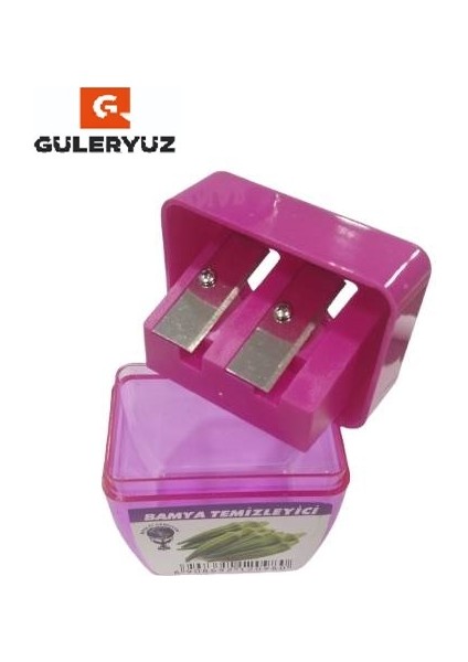 Bamya Temizleyici Soyacağı Ayıklayıcı Çelik 2 Bıçaklı Hazneli ve 2 Farklı Ebatta Temzileyici 1 ADET