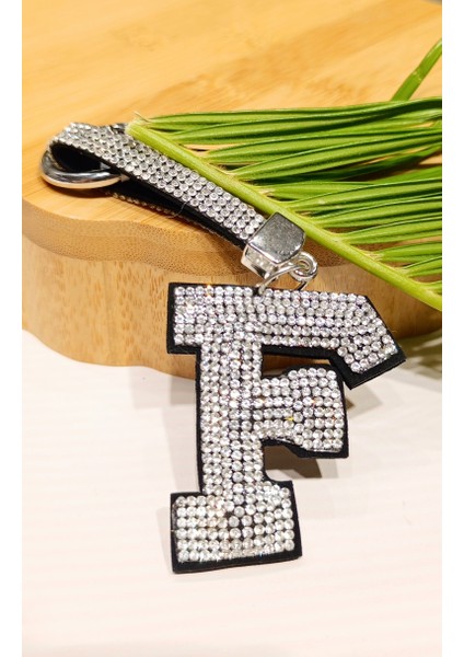 Lüks Parıltılı F Harfi Anahtarlık