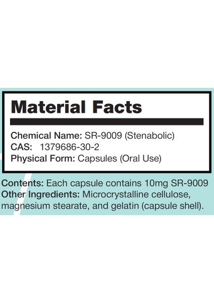 SR9009 Stenabolic 10 mg 60 Caps fiyatları