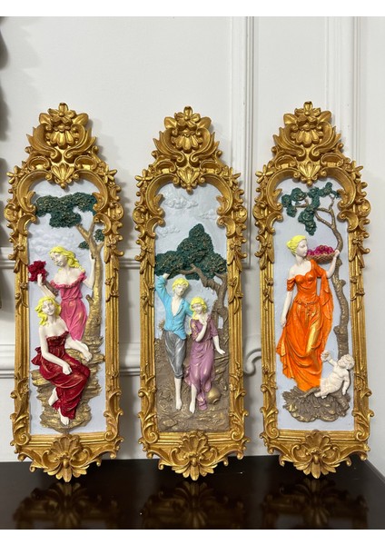 Dekoratif Vintage Duvar Panoları (45X14)CM 3ADET