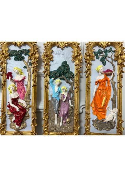 Dekoratif Vintage Duvar Panoları (45X14)CM 3ADET modelleri