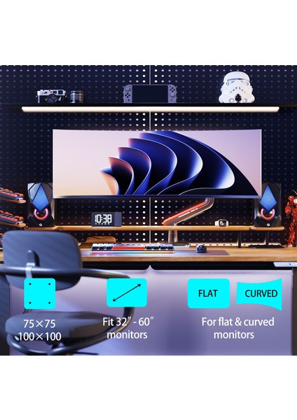 North Bayou Nb L50 (2025 Yeni Model) Gaming Rgb Monitör Standı (17-60 Inç)-(2-20 Kilo) fiyatları