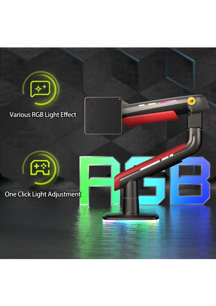 North Bayou Nb L50 (2025 Yeni Model) Gaming Rgb Monitör Standı (17-60 Inç)-(2-20 Kilo)