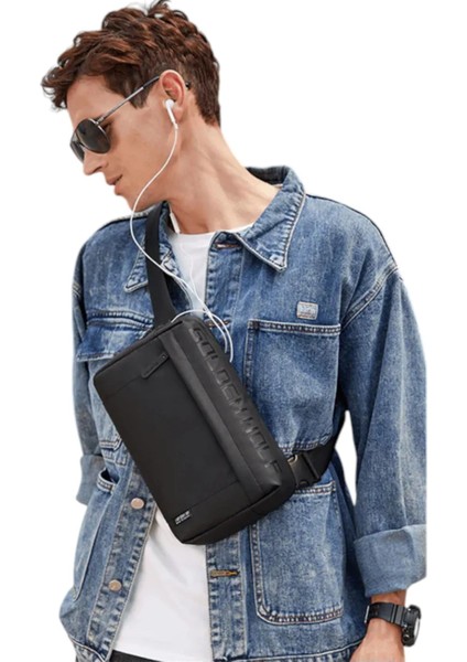 Suya Dayanıklı, Kulaklık Kablosu Çıkışlı, Iç Organizerli Omuz Çantası