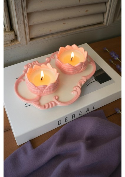 Home Lotus Taş Tozu Mumluk – El Yapımı Aromaterapi Mum