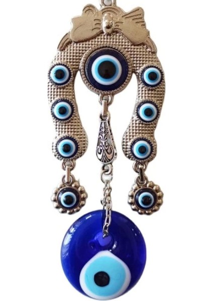 Kurdeleli Nazar Boncuklu Filli Nallı Gümüş Kaplama Duvar Süsü fiyatları