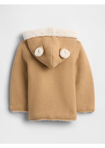 Bebek Açık Kahverengi Sherpa Hırka modelleri