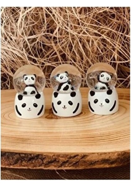 Küçük Boy Panda Kar Küresı Işıklı
