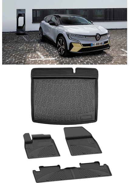 Renault Megane E-Tech 2022 Sonrası 4.5d Paspas 3D Rizline Bagaj Havuzu