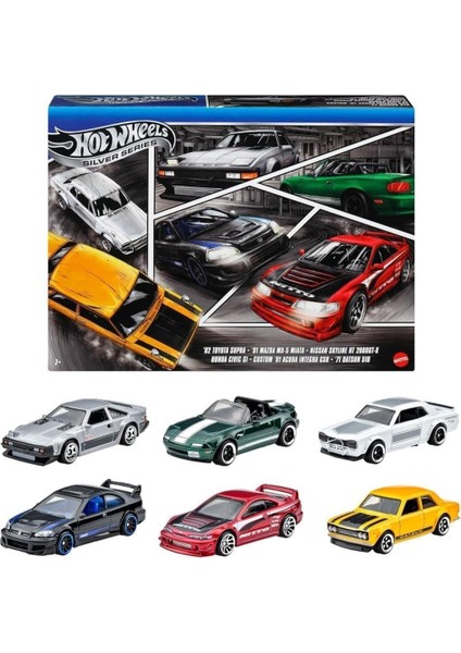Hotwheels Silver Series 6 Lı Japon Supra Miata Skyline Civic Acura Koleksiyonluk Model Araba 1:64