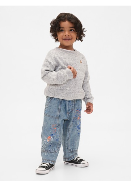 Erkek Bebek Mavi Pull-On Carpenter Jean Pantolon