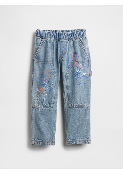 Erkek Bebek Mavi Pull-On Carpenter Jean Pantolon fırsatları