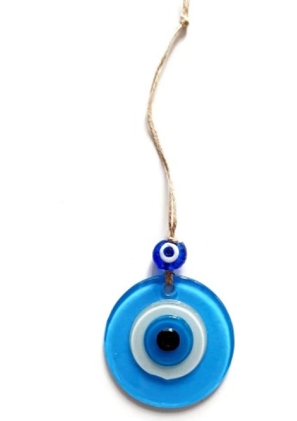 Nazar Boncuklu Bebek Mavisi Renginde Mini Duvar Süsü Dekoratif Hediyelik Cam Eşya fiyatları