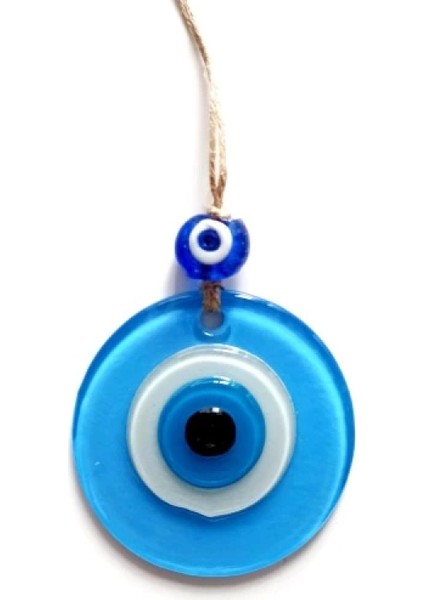 Nazar Boncuklu Bebek Mavisi Renginde Mini Duvar Süsü Dekoratif Hediyelik Cam Eşya modelleri