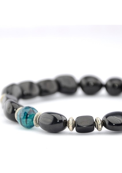 Oltu Taşı ve Tekli Akik Bileklik