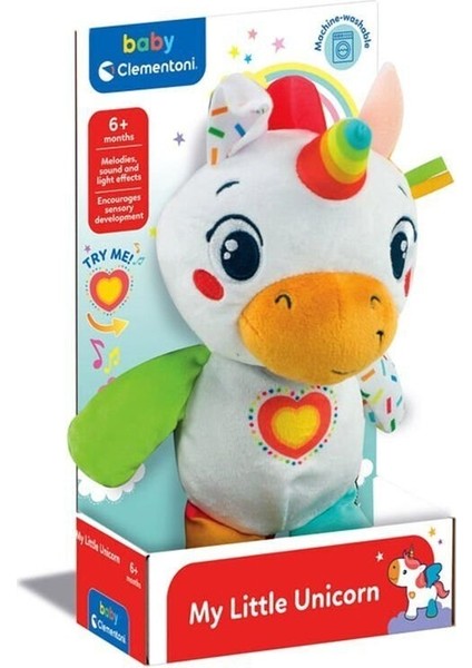 17846 Baby Clementoni - Tek Boynuzlu At Peluş Oyuncak