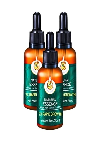 Buğz Essence Parlak Uzun Sağlam Saçlar ve Sakallar Serumu 3ADETX30 ml Ölçeğinde Natural Essence