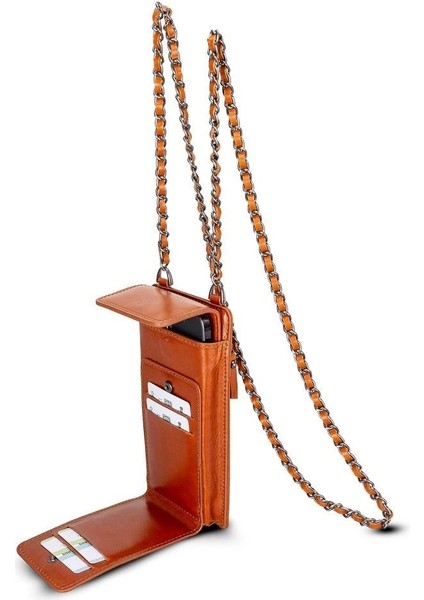 Buğz Avjin 6.9 Inch Uyumlu Deri Kılıf Cüzdan Askılı RST2EF