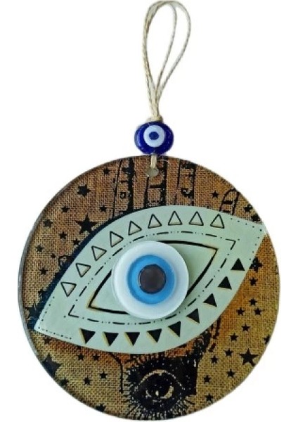 Nazar Boncuklu Göz Desenli Füzyon Cam Duvar Süsü fiyatları