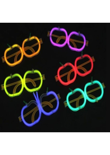 Neon Stick Elma Gözlük Seti 12 Adet