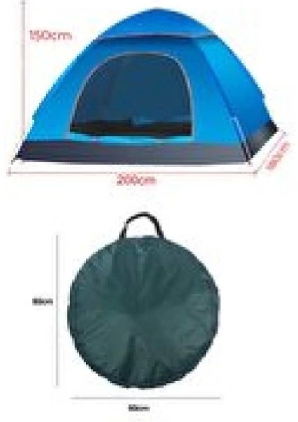 Otomatik Havada Açılan Su Geçirmez Çadır 4 Kişilik modelleri