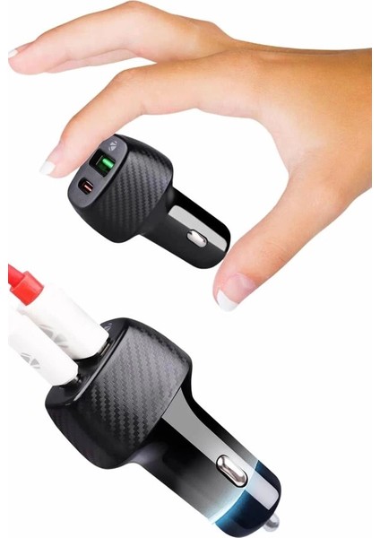 Buğz 38W USB Type-C Girişli Oto Çakmaklık Araç Içi Hızlı Şarj Çakmaklık Şarj Aleti fırsatları