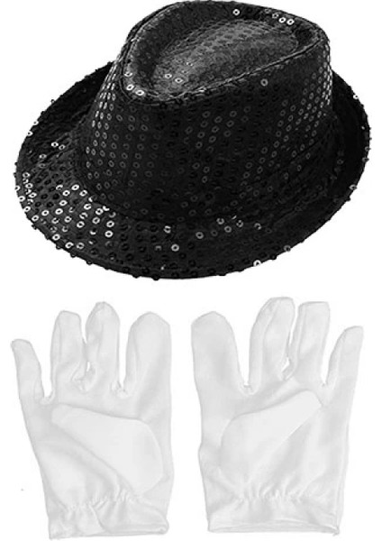 Payetli Çocuk Şapkası ve Çocuk Eldiveni