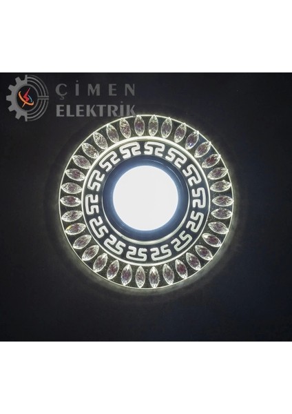 Buğz Noas YL65 1757 Flora LED Çerçeveli 4000K + Mavi Yuvarlak Kristal Cam Spot Kasa - Priz ve Anahtar Için Uyumlu Çerçeve fiyatları