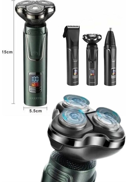 Buğz Yüksek Performanslı 3 Başlıklı Profesyonel Şarjlı Islak ve Kuru Kullanıma Uygun indirimleri