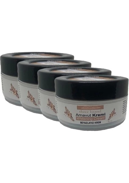 Buğz Three Brand 4lü Adet Arnavut Kremi Whitens Cream Tüm Bölge Aklık Kremi 50 ml HAZN926000419