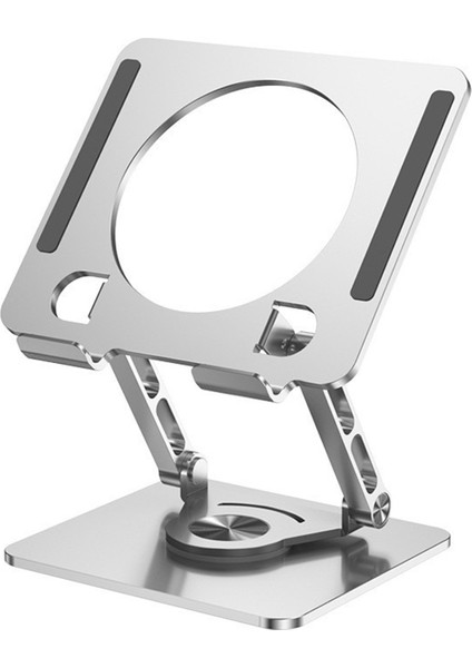 Masaüstü Metal Tablet & Telefon Standı 360° Dönebilir, Mıknatıslı, Katlanabilir