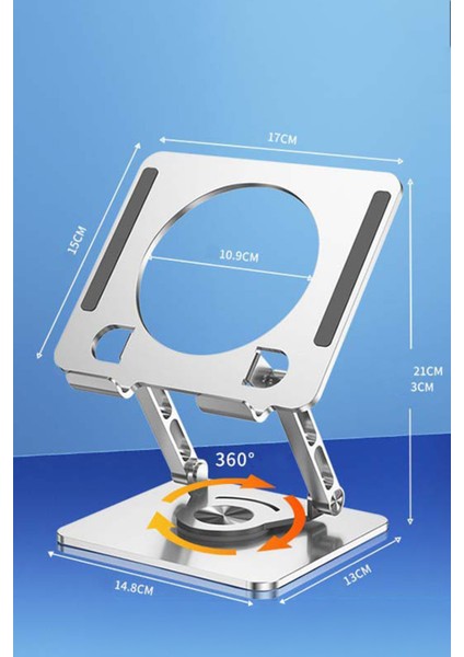 Masaüstü Metal Tablet & Telefon Standı 360° Dönebilir, Mıknatıslı, Katlanabilir fiyatları