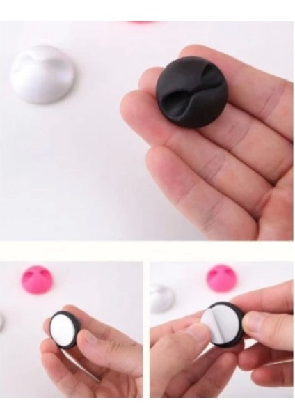 Siyah Beyaz Kablo Sabitleme Klipsi 10'lu fırsatları