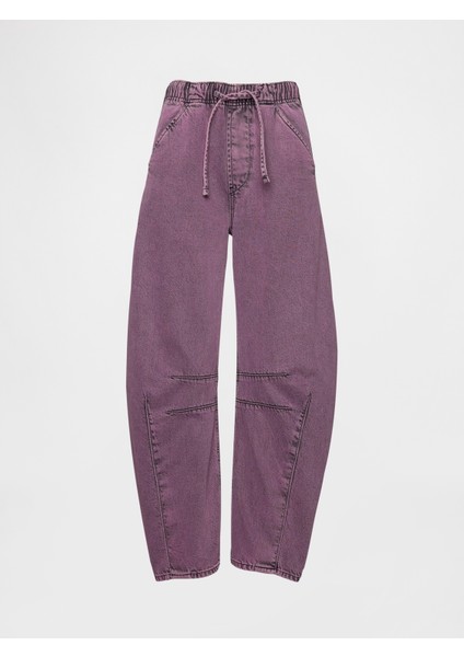 Kadın Mor Mid Rise Ultrasoft Kolay Horseshoe Jean Pantolon fiyatları