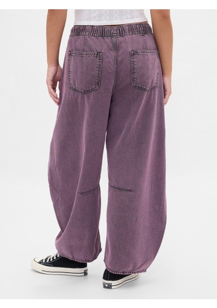 Kadın Mor Mid Rise Ultrasoft Kolay Horseshoe Jean Pantolon modelleri