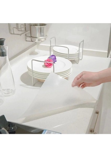 Buğz ( 3 Adet ) Çok Amaçlı Pratik Kaydırmaz 45 cm x 3 Metre Raf Örtüsü (Mutfak-Dolap Içi-Buzdolabı )