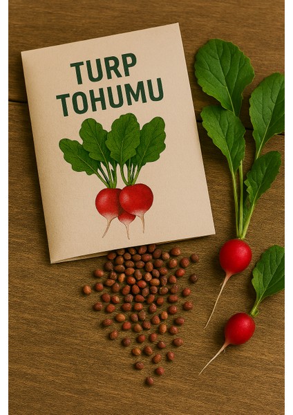 Saksıda Bahçe & Balkon Için Turp Tohumu 5 Gram – Mini Boy, Hızlı Hasat